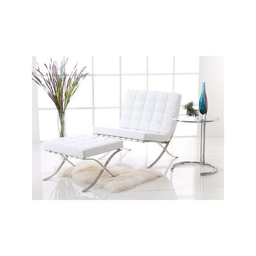 Eg Table d'Appoint Ronde en Verre et Acier Inoxydable Argent/Transparent, Ø50x56/91 cm