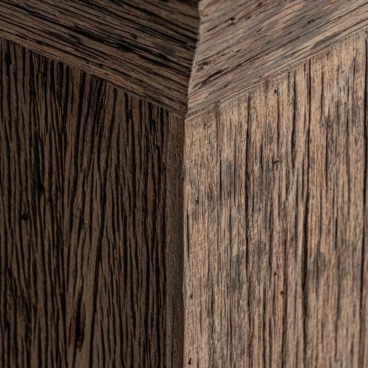 Samsun sidebord lavet af genbrugt fyrretræ i natur/hvid, 50 x 50 x 61 cm