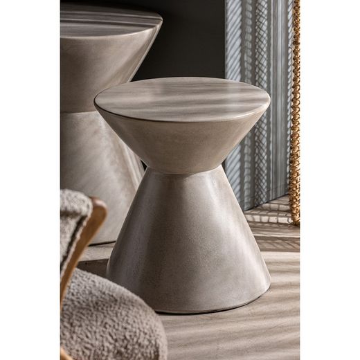 Table d'appoint Telfs en ciment gris, 43 x 43 x 48 cm