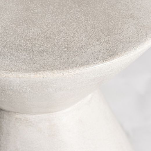 Table d'appoint Telfs en ciment gris, 43 x 43 x 48 cm