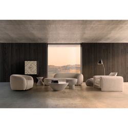 Table d'appoint Telfs en ciment gris, 48 ​​x 48 x 57 cm