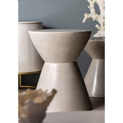 Table d'appoint Telfs en ciment gris, 48 ​​x 48 x 57 cm