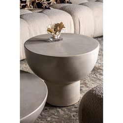 Table d'appoint Telfs en ciment gris, 56 x 56 x 50 cm