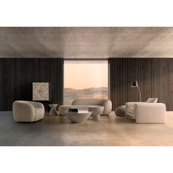 Table d'appoint Telfs en ciment gris, 56 x 56 x 50 cm