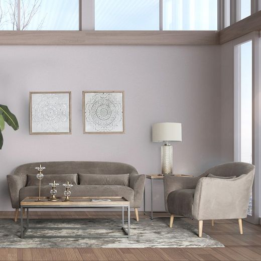 Mesa Auxiliar Madera de Abeto Vonitsa  60x60x60 cm