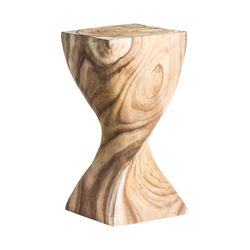 Yendi Beistelltisch aus natürlichem Tropenholz, 30 x 30 x 62 cm