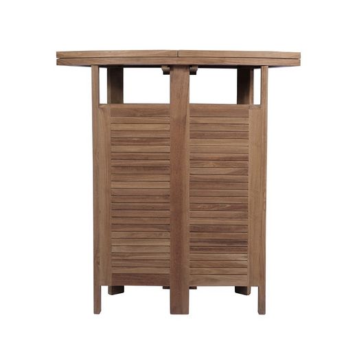 Table de bar de jardin pliante en bois de teck naturel, 178 x 50 x 110 cm | Candon