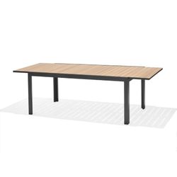 Mesa de exterior extensible de aluminio gris, 174/237 x 95 x 75 cm | San Remo