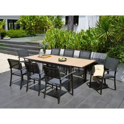 Mesa de exterior extensible de aluminio gris, 174/237 x 95 x 75 cm | San Remo
