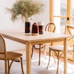 Mesa de jantar de cinza, 150x90x75cm