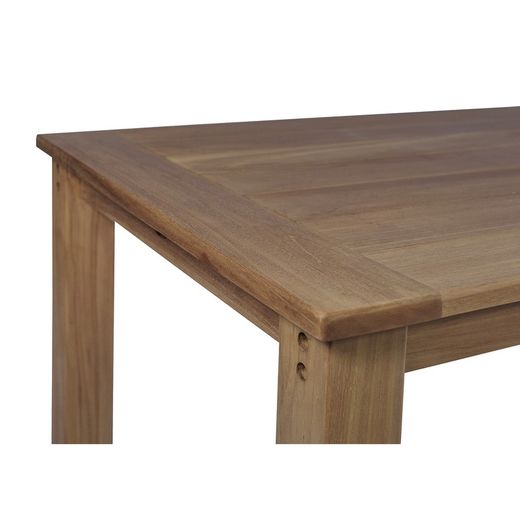 Garden dining set in natural teak and white Batyline | Danao + Candon