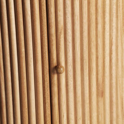 Table à manger en bois de Paulownia de couleur naturelle, Ø 120 x 77 cm | Skagen