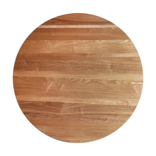 Table à manger en bois de Paulownia de couleur naturelle, Ø 120 x 77 cm | Skagen