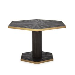 Brown Wood Dining Table, 135x117x78 cm