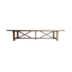 Utah Recycled Pine Dining Table, 400x120x76cm