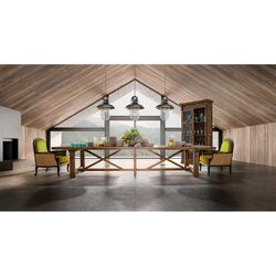 Utah Recycled Pine Dining Table, 400x120x76cm