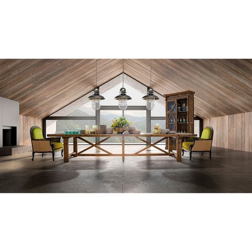 Utah Recycled Pine Dining Table, 400x120x76cm