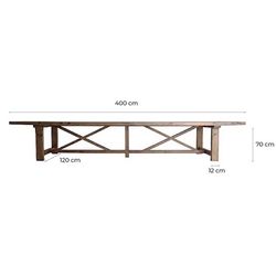 Utah Recycled Pine Dining Table, 400x120x76cm