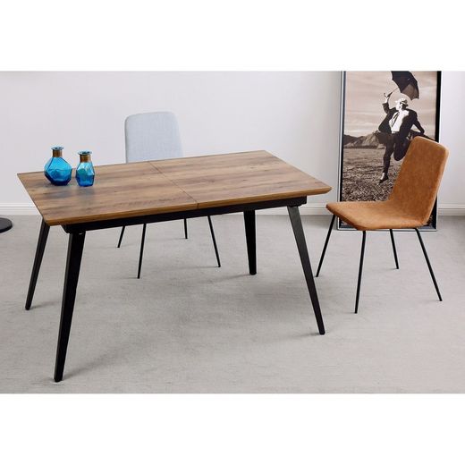 Dining set, 1 extendable table and 4 chairs | Branch-Diamond