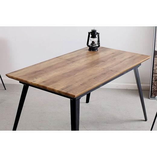 Dining set, 1 extendable table and 4 chairs | Branch-Diamond