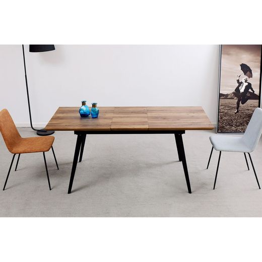 Dining set, 1 extendable table and 4 chairs | Branch-Diamond