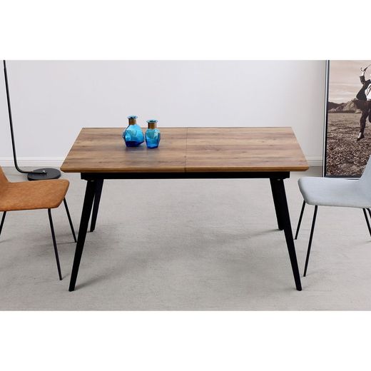 Dining set, 1 extendable table and 4 chairs | Branch-Diamond