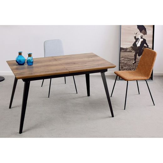 Dining set, 1 extendable table and 4 chairs | Branch-Diamond