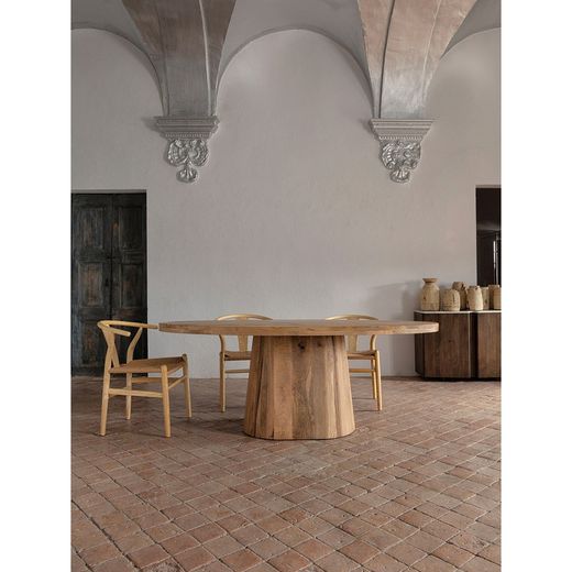 Mersch Esstisch aus natürlichem Mangoholz, 200 x 100 x 76 cm