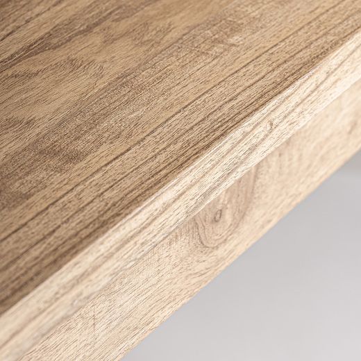 Table à manger en bois de mindi naturel, 180 x 90 x 76 cm | Nyry