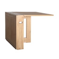 Mesa de jantar dobrável em madeira mindi em cor natural, 164 x 90 x 75 cm | Nyry