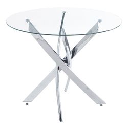 Dining set, 1 round table and 4 chairs | Thunder - Nice