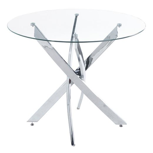 Dining set, 1 round table and 4 chairs | Thunder - Nice