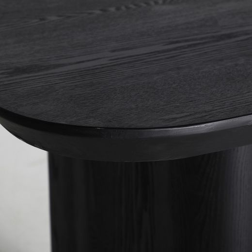 Table à manger Rognes en bois de sapin noir, 180 x 95 x 77 cm
