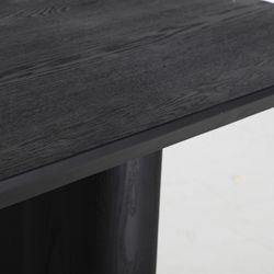 Table à manger Rognes en bois de sapin noir, 180 x 95 x 77 cm