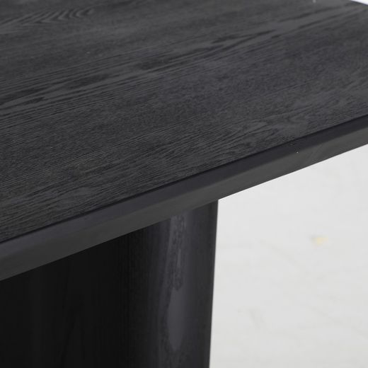 Table à manger Rognes en bois de sapin noir, 180 x 95 x 77 cm
