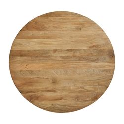 Viborg Tavolo da Pranzo in Legno di Mango, Nero/Naturale, 130 x 130 x 78 cm