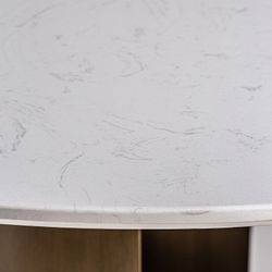 Vimperk spisebord i natursintret sten, 150 x 150 x 75 cm