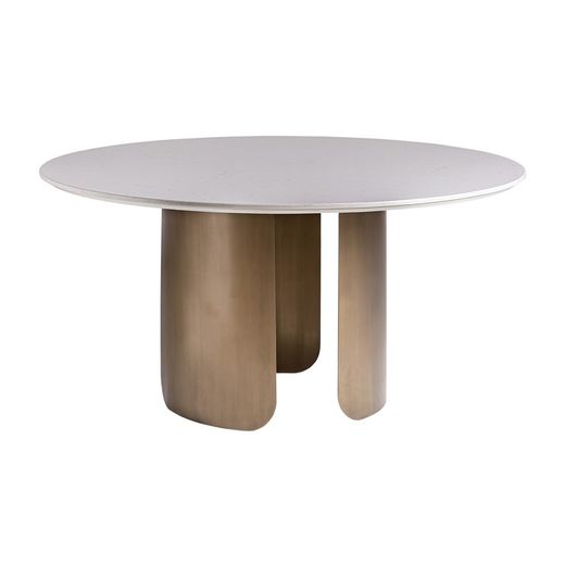 Vimperk spisebord i natursintret sten, 150 x 150 x 75 cm