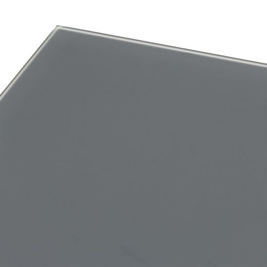 Square aluminum and glass table in anthracite, 90.2 x 90.2 x 74 cm | Adin