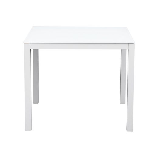 Garden dining set in white aluminum | Adin + Orick