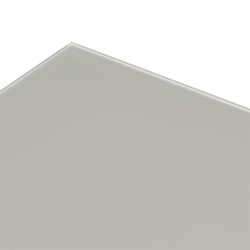 Square aluminum and glass table in white and gray, 90.2 x 90.2 x 74 cm | Adin