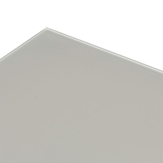 Firkantet aluminiums- og glasbord i hvid og grå, 90,2 x 90,2 x 74 cm | Adin