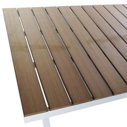 Tavolo in alluminio e resina, 160x90x75cm