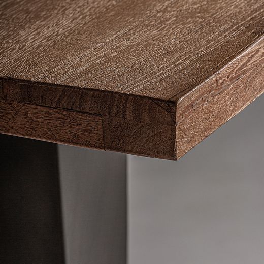 Mesa de bar de madera y metal en negro y marrón, 60 x 60 x 106 cm | Bugle