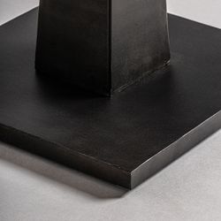 Mesa de bar de madera y metal en negro y marrón, 60 x 60 x 106 cm | Bugle