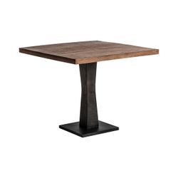 Mesa de bar de madera y metal en negro y marrón, 70 x 70 x 76 cm | Bugle