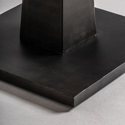 Mesa de bar de madera y metal en negro y marrón, 70 x 70 x 76 cm | Bugle