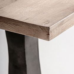 Mesa de bar de madera y metal en negro y marrón, 70 x 70 x 76 cm | Bugle