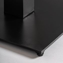 Mesa de bar de madera y metal en negro y marrón, 80 x 80 x 79 cm | Tinjat