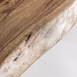 Mesa de bar de madera y metal en negro y marrón, 80 x 80 x 79 cm | Tinjat